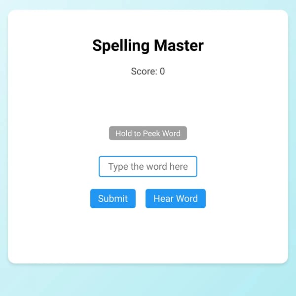 Fun Spelling Game