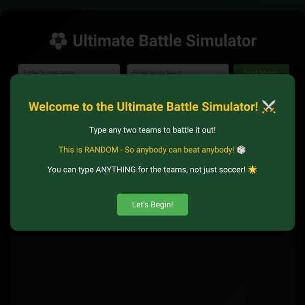 Soccer Match Simulator