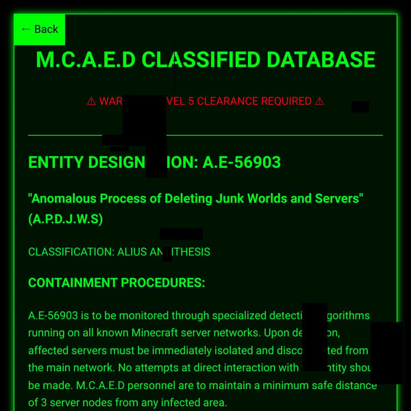 M.C.A.E.D Database Entry: A.E-56903