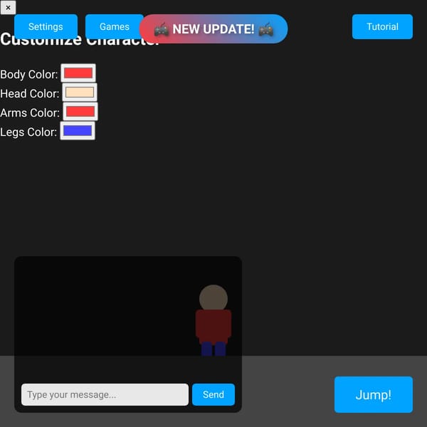 Roblox-Style Game Interface
