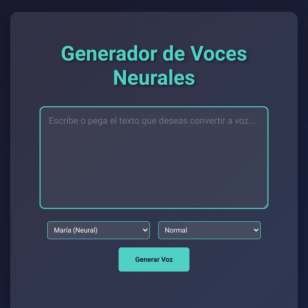 Generador de Voces Neurales