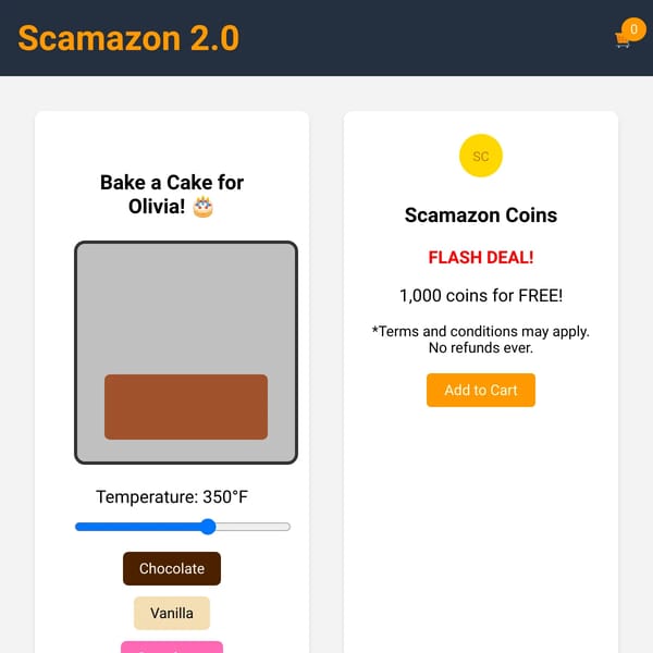 Scamazon - Digital Cookies & Virtual Cats