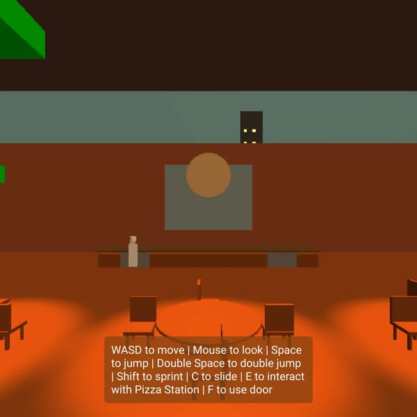 work at a pizza place but in websim