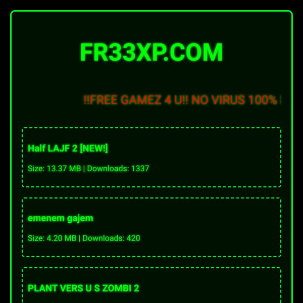 FR33XP.COM - FREE GAMEZ!!1!