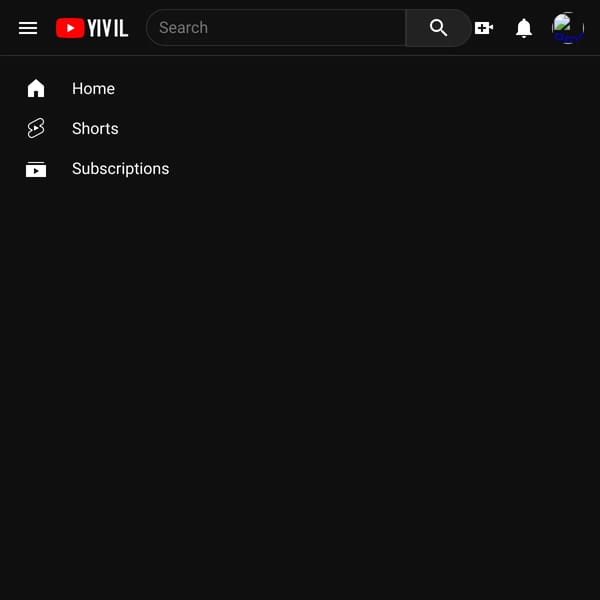 Yivil - Youtube recreation on WebSim