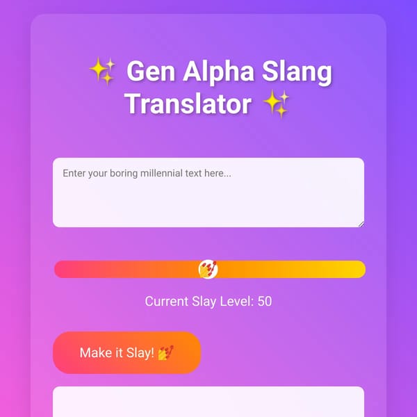 Gen Alpha Slang Translator