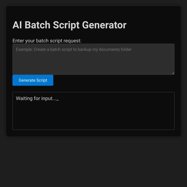AI Batch Script Generator
