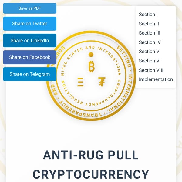 OBZUE Anti-Rug Pull Cryptocurrency Bill