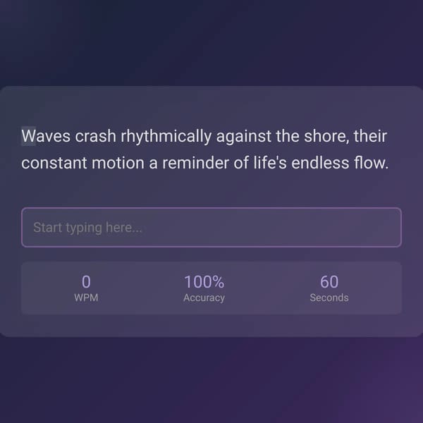 Chill Lo-Fi Typing Test