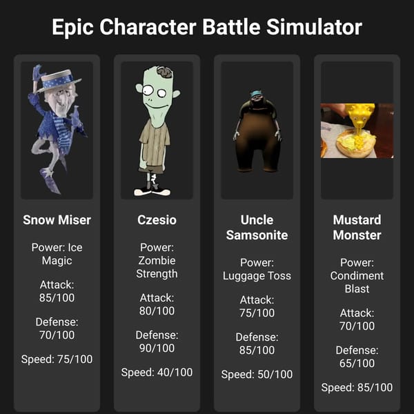 Epic Character Battle Simulator