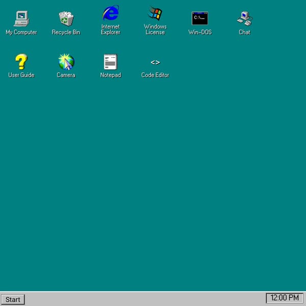 Windows 98 Simulation Page