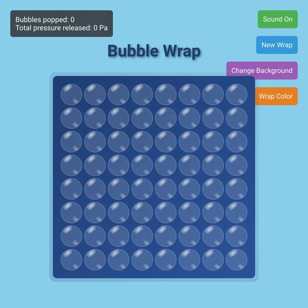 Bubble wrap symulator