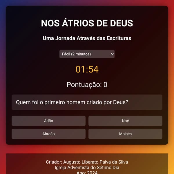 NOS ÁTRIOS DE DEUS - Uma Jornada Através das Escrituras