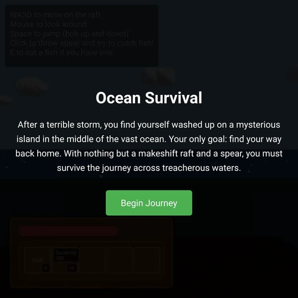 Ocean Raft Adventure - First Person