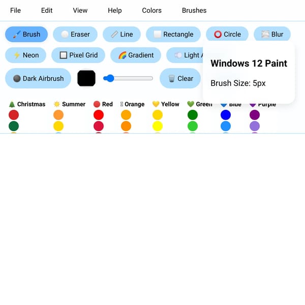 Windows 12 Paint - 2025 Edition
