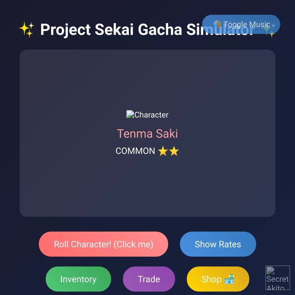 ✨ Project Sekai Gacha Simulator ✨