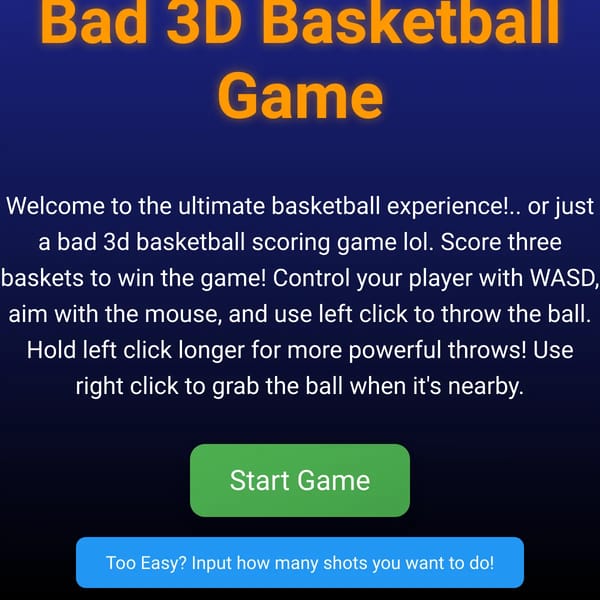 Bad 3D Basketball Game [WIP]