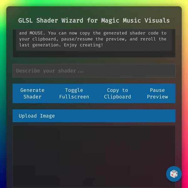 GLSL Shader Wizard for Magic Music Visuals