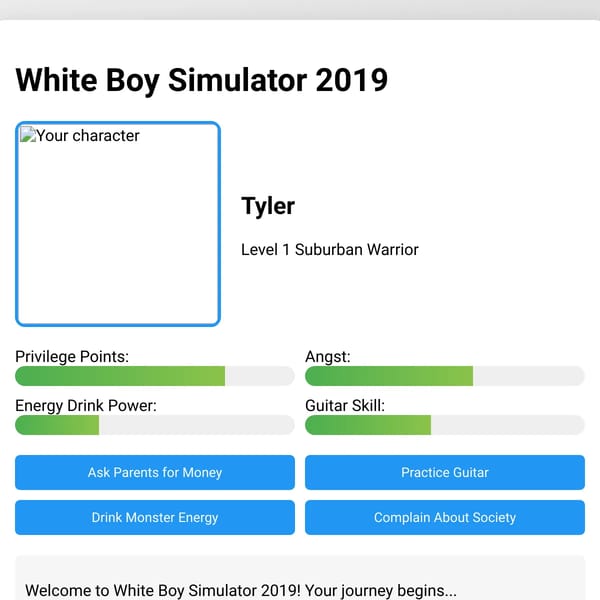 White Boy Simulator 2019