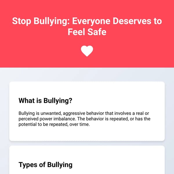 Stop Bullying - Make Our World Safer