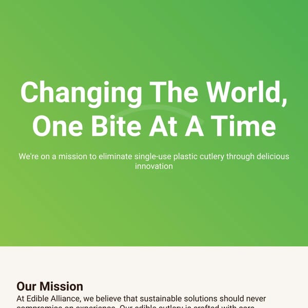 Edibe Alliance - Revolutionizing Edible Cutlery