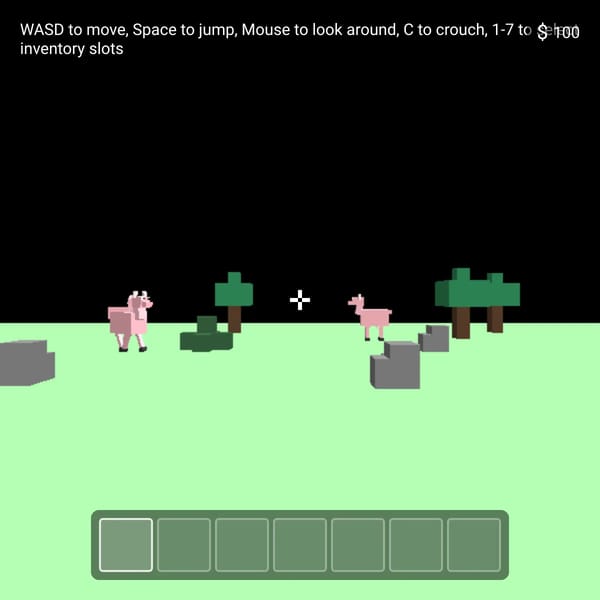 Minecraft Voxel Llama World