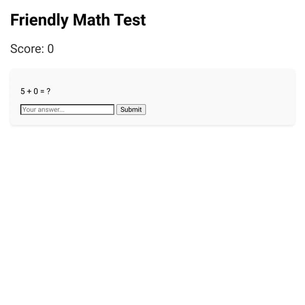 Just a Normal Math Test...