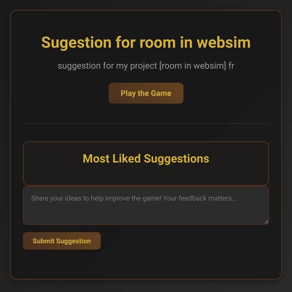 room in websim suggestion