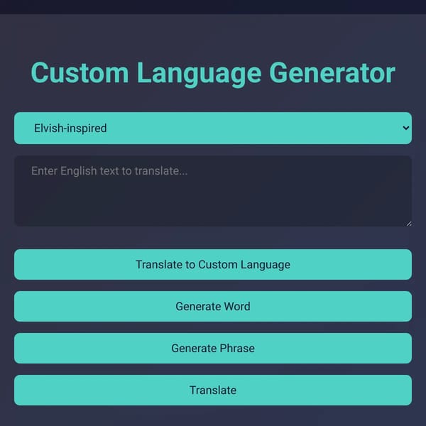 Custom Language Generator