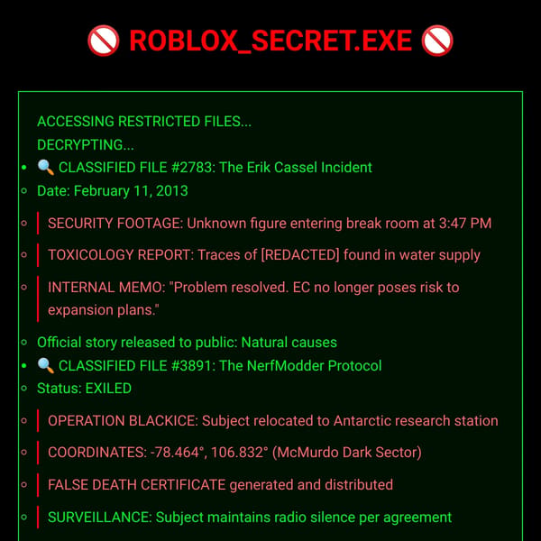 🚫 SECRET ROBLOX REVELATIONS 🚫