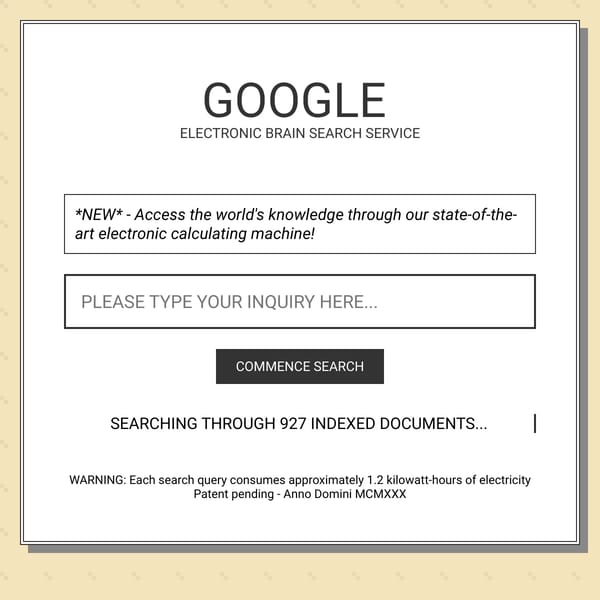 GOOGLE ELECTRONIC BRAIN SEARCH SERVICE