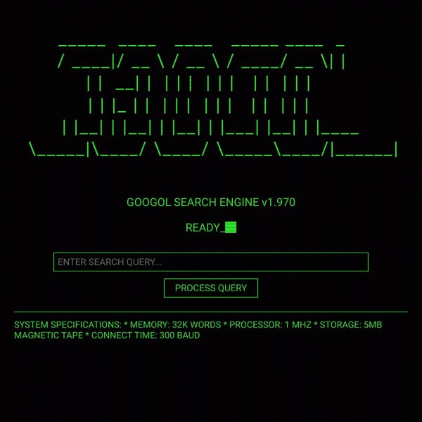 GOOGOL Search (1970)