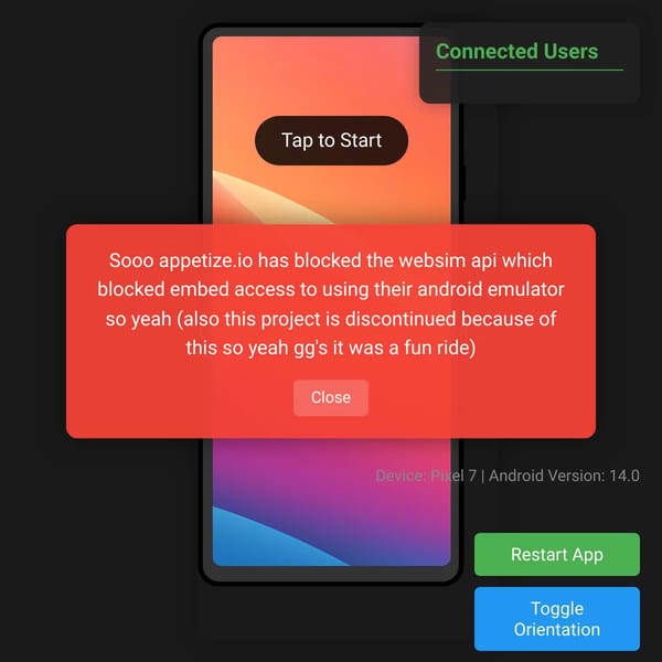 (Discontinued) Android Emulator using Appetize.io