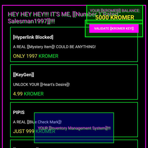 SPAMTON'S [Hyperlink Blocked] SHOP!