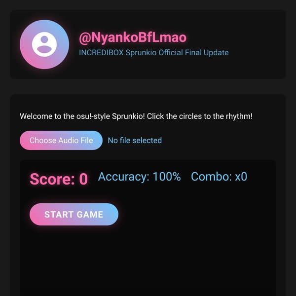 INCREDIBOX Sprunkio Official Final Update