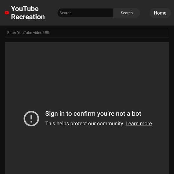 YouTube Recreation