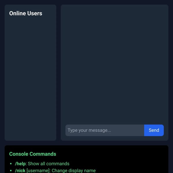 Websim Multiplayer Chat Console