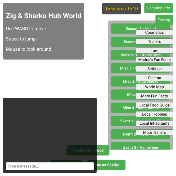 Zig & Sharko 3D Hub World