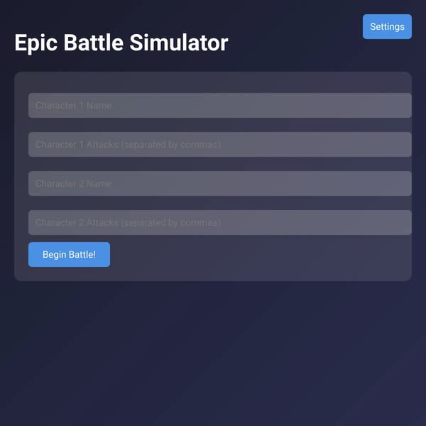 Battle sim