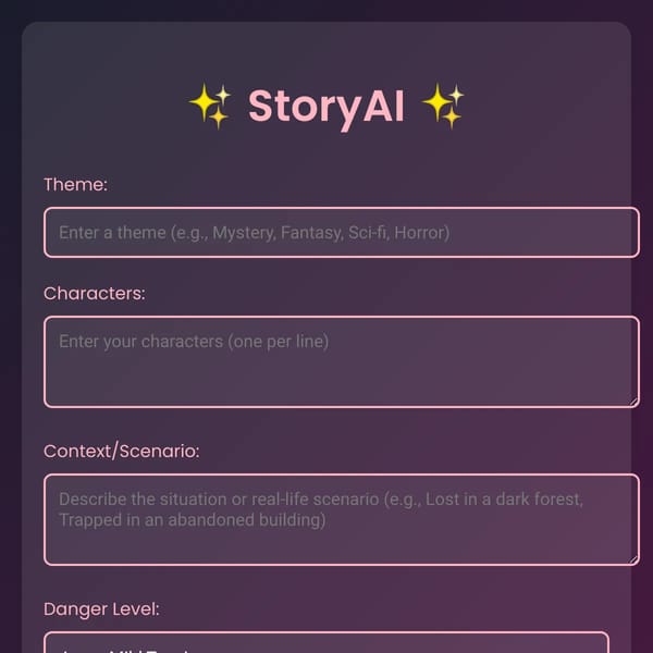 StoryAI - Your Creative Story Generator