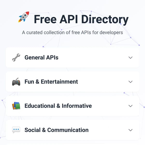 Enhanced Free API Directory
