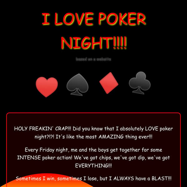 I Love Poker Night!