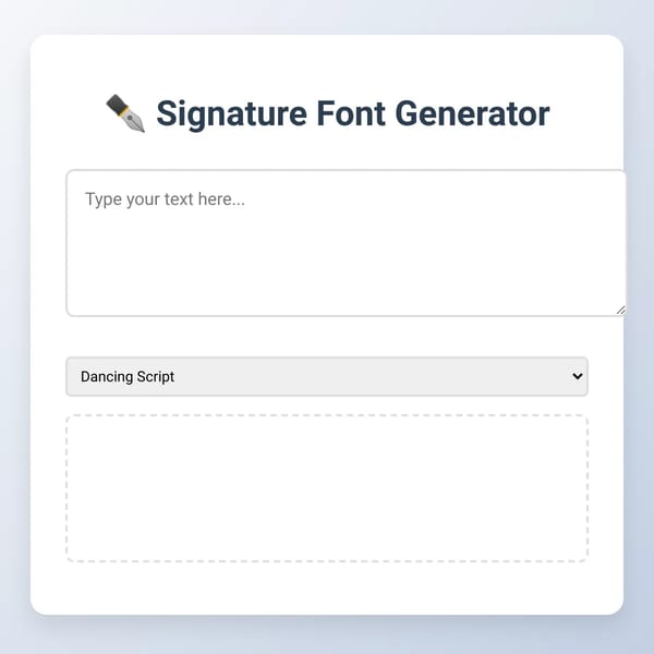 Signature Font Generator