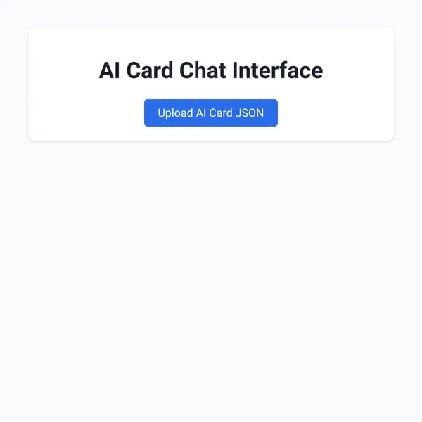 AI Card Chat Interface