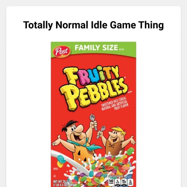 Totally Normal Idle Game Thing