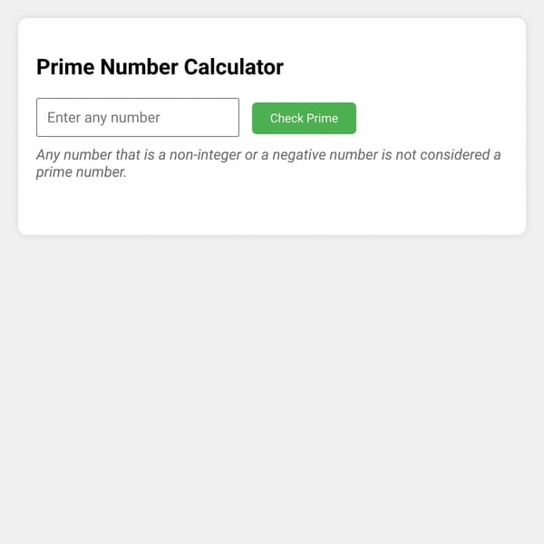 Prime Number Calculator