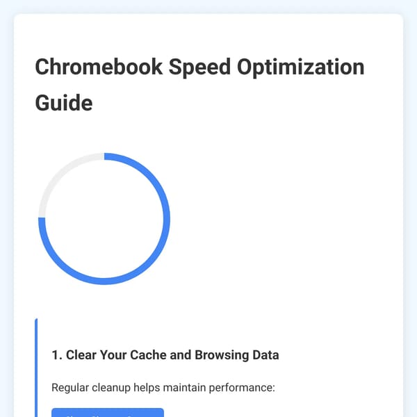 Chromebook Speed Optimization Guide
