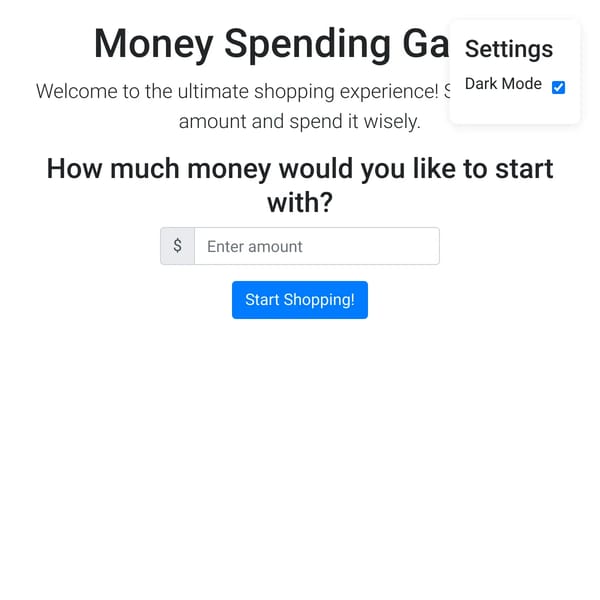 Money Spending Game