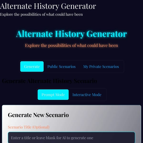 Alternate History Generator