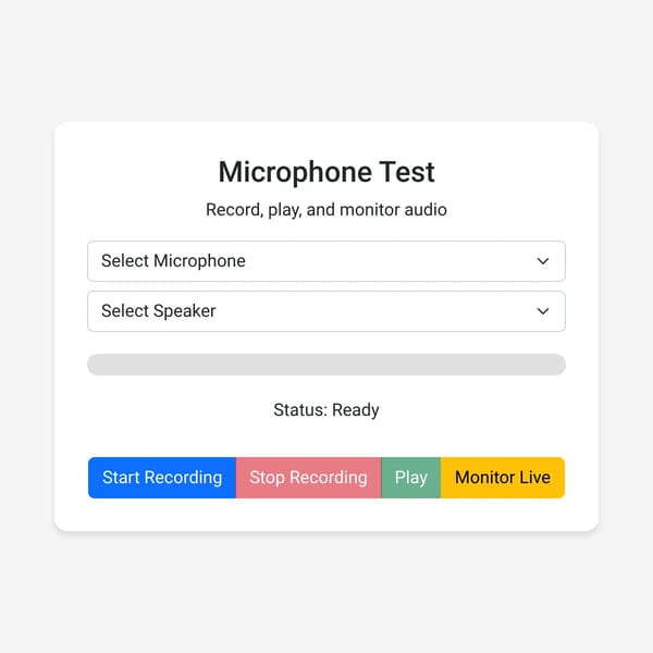 Mic Test - Audio Input Check